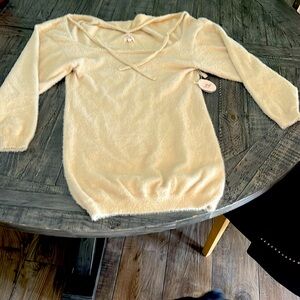 Cream color never been worn cashmere like sweater dress